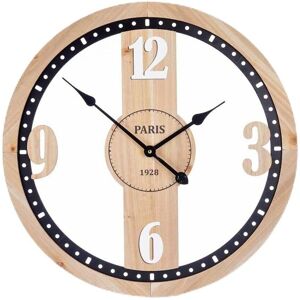 Gift Decor Reloj de Pared Negro Metal MDF Madera - Reloj de Pared Gift Decor Reloj de Pared Negro Metal MDF Madera - Reloj de Pared