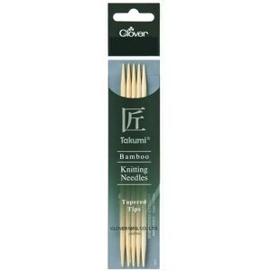 Clover Clover Takumi Bamboo Double Point Needles 20cm - 5 Clover Clover Takumi Bamboo Double Point Needles 20cm - 5