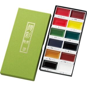 Kuretake Gansai Tambi Watercolors - 12 Colors - Art Supplies Kuretake Gansai Tambi Watercolors - 12 Colors - Art Supplies