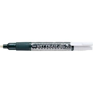 Marqueur blanc effaçable Wet Erase Pentel SMW26 - Pointe biseautée - Lot de 5 Marqueur blanc effaçable Wet Erase Pentel SMW26 - Pointe biseautée - Lot de 5