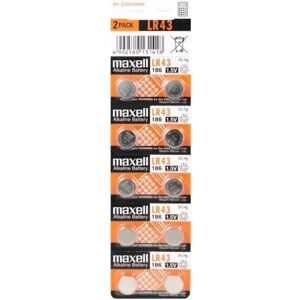 Pila de botón alcalina Maxell LR43 - Batería Pila de botón alcalina Maxell LR43 - Batería