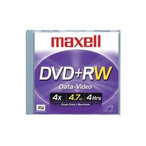 Maxell Maxell DVD+RW 4.7GB 120min Rewritable Discs - DVD Rewritable Discs Maxell Maxell DVD+RW 4.7GB 120min Rewritable Discs - DVD Rewritable Discs