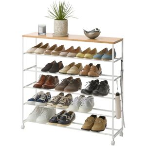 Organisateur de chaussures Yamazaki YA01465 - Cinq niveaux avec roulettes - Publicité Organisateur de chaussures Yamazaki YA01465 - Cinq niveaux avec roulettes - Publicité