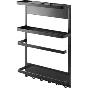 Yamazaki Black Magnetic Refrigerator Side Rack - Support Yamazaki Black Magnetic Refrigerator Side Rack - Support