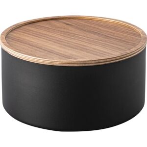 Yamazaki Aufbewahrungsbox - Schwarz - Rund Stahl, Holz - Stauraumlösung Yamazaki Aufbewahrungsbox - Schwarz - Rund Stahl, Holz - Stauraumlösung