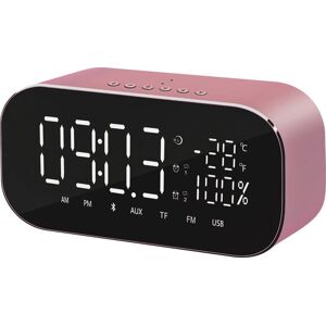 Budzik radio cyfrowy różowy Akai z Bluetooth, USB, Micro SD Budzik radio cyfrowy różowy Akai z Bluetooth, USB, Micro SD