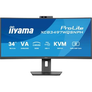 Iiyama ProLite XCB3497WQSNPH-B1 34-inch Monitor - 3440x1440, 120Hz, USB-C, Black Iiyama ProLite XCB3497WQSNPH-B1 34-inch Monitor - 3440x1440, 120Hz, USB-C, Black