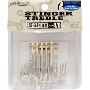 Owner ST66 Treble Hooks - 4/0 Size, 5 pcs - Fishing Hooks Owner ST66 Treble Hooks - 4/0 Size, 5 pcs - Fishing Hooks