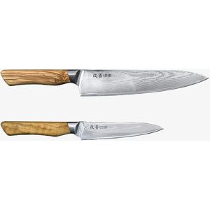 Satake - Knivsett Kaizen, 2 deler - Sølvfarget unisex kjøkkenknivsett Satake - Knivsett Kaizen, 2 deler - Sølvfarget unisex kjøkkenknivsett