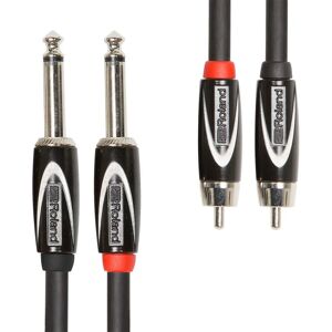 Roland RCC-10-2R28 Audio Cable - 3m, 2x6.35mm & 2xRCA - Black Roland RCC-10-2R28 Audio Cable - 3m, 2x6.35mm & 2xRCA - Black