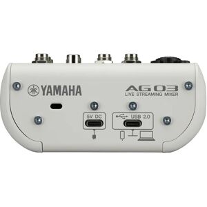 Yamaha AG03MK2 - 3-Channel Live Streaming Mixer with USB Audio Interface - White Yamaha AG03MK2 - 3-Channel Live Streaming Mixer with USB Audio Interface - White