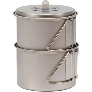 Snow Peak Titanium Mini Solo Cookset - Ultralight, Compact, Durable Snow Peak Titanium Mini Solo Cookset - Ultralight, Compact, Durable