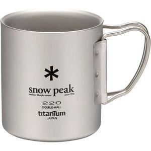 Snow Peak Titanium Double Mug - 220ml, Fold Handle Snow Peak Titanium Double Mug - 220ml, Fold Handle
