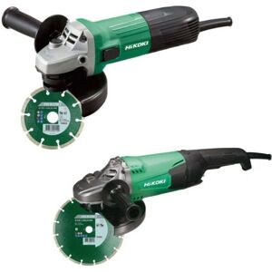 Set di Smerigliatrici HiKOKI - G13STA, G23ST, 2 Dischi Diamantati Set di Smerigliatrici HiKOKI - G13STA, G23ST, 2 Dischi Diamantati