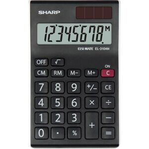 Sharp EL-310ANWH Laskin - 8 Numeron Näyttö - Aurinkopohjainen ja Paristokäyttöinen Sharp EL-310ANWH Laskin - 8 Numeron Näyttö - Aurinkopohjainen ja Paristokäyttöinen