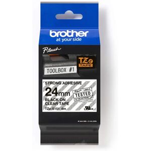 Brother Label Tape TZ-S151 - 24mm, Transparent, Laminated Brother Label Tape TZ-S151 - 24mm, Transparent, Laminated