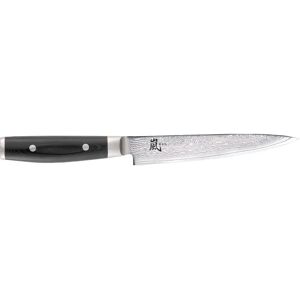 Yaxell Ran Couteau à viande - 18cm, Acier damassé, Manche noir - Publicité Yaxell Ran Couteau à viande - 18cm, Acier damassé, Manche noir - Publicité