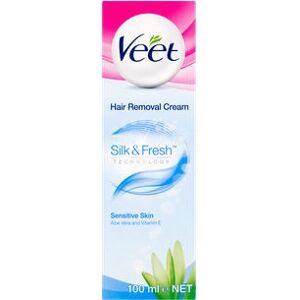 Veet - Silk & Fresh Hair Removal Cream - Sensitive - 100g - Hair Removal Cream Veet - Silk & Fresh Hair Removal Cream - Sensitive - 100g - Hair Removal Cream