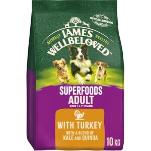 James Wellbeloved Adult Superfoods - Turkey with Kale & Quinoa - 10kg James Wellbeloved Adult Superfoods - Turkey with Kale & Quinoa - 10kg