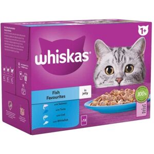 Whiskas Cat Food - 96 x 85g Fish Favourites in Jelly Whiskas Cat Food - 96 x 85g Fish Favourites in Jelly