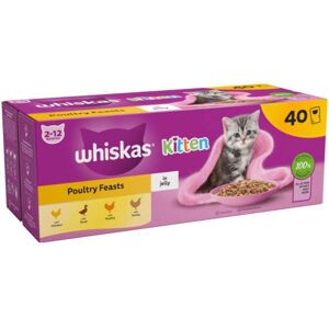 Whiskas Kitten Pouches Poultry Feasts in Jelly - Cat Food Whiskas Kitten Pouches Poultry Feasts in Jelly - Cat Food