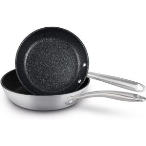 Prestige Stainless Steel Frying Pan Set - 21/25cm, Induction Compatible Prestige Stainless Steel Frying Pan Set - 21/25cm, Induction Compatible