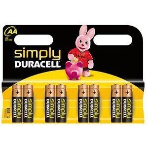 Duracell Duracell AA Batterijen Verpakking van 8 - Batterijen Duracell Duracell AA Batterijen Verpakking van 8 - Batterijen