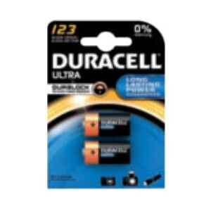 Duracell Ultra 123 Lithium Battery - CR123A, 3V, Pack of 2 Duracell Ultra 123 Lithium Battery - CR123A, 3V, Pack of 2