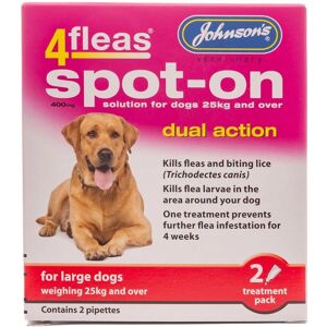 Johnsons Large Dog Flea Treatment - Dual Action 2 Vials Johnsons Large Dog Flea Treatment - Dual Action 2 Vials