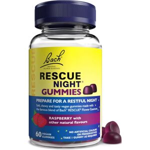 Bach Rescue Remedy Raspberry Gummies - Night Sleep Aid - 60 Vegan Gummies Bach Rescue Remedy Raspberry Gummies - Night Sleep Aid - 60 Vegan Gummies