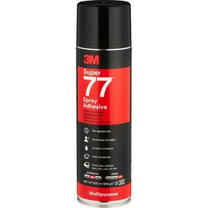 3M Super 77 Spray Adhesive - Multi-Purpose, Fast-Drying, 500ml 3M Super 77 Spray Adhesive - Multi-Purpose, Fast-Drying, 500ml