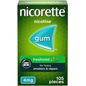 Nicorette Nicotine Gum Freshmint 4mg - 105 Pieces Nicorette Nicotine Gum Freshmint 4mg - 105 Pieces