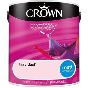 Crown Fairy Dust Pink Paint - 2.5L - Interior Wall & Ceiling Paint Crown Fairy Dust Pink Paint - 2.5L - Interior Wall & Ceiling Paint