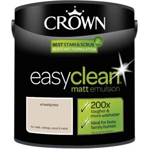 Crown Easyclean Tough & Washable Wheatgrass - 2.5L - Interior Emulsion Paint Crown Easyclean Tough & Washable Wheatgrass - 2.5L - Interior Emulsion Paint