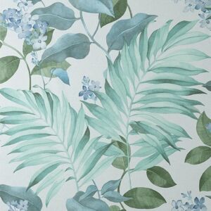 Crown Eden Tropical Grey Wallpaper Textured Green Blue Jungle - Wallpaper Crown Eden Tropical Grey Wallpaper Textured Green Blue Jungle - Wallpaper