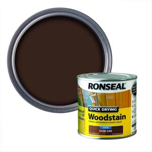 Ronseal Dark Oak Woodstain - Quick Dry Satin 250ml Ronseal Dark Oak Woodstain - Quick Dry Satin 250ml