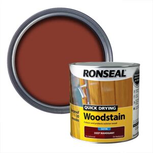 Ronseal Deep Mahogany Woodstain - 2.5L - Satin Finish - Quick Drying Ronseal Deep Mahogany Woodstain - 2.5L - Satin Finish - Quick Drying