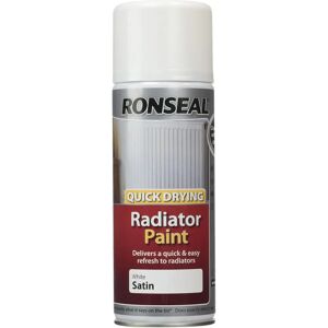 Ronseal White Radiator Spray Paint - 400ml - Heat-Resistant Satin Finish Ronseal White Radiator Spray Paint - 400ml - Heat-Resistant Satin Finish