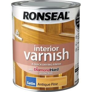 Ronseal 36837 Interior Varnish Quick Dry Satin Antique Pine - Interior Varnish Ronseal 36837 Interior Varnish Quick Dry Satin Antique Pine - Interior Varnish