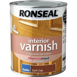 Ronseal 36838 Dark Oak Interior Varnish - Quick Dry Satin Ronseal 36838 Dark Oak Interior Varnish - Quick Dry Satin