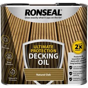 Ronseal Natural Oak Decking Oil - Protection - 2.5L Ronseal Natural Oak Decking Oil - Protection - 2.5L