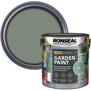 Ronseal Garden Paint Sage - 2.5L - Waterproof, Durable, Multi-surface Ronseal Garden Paint Sage - 2.5L - Waterproof, Durable, Multi-surface