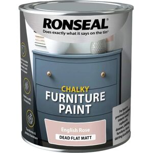 Ronseal Ronseal RSLCFPER750 Chalky Furniture Paint - English Rose Ronseal Ronseal RSLCFPER750 Chalky Furniture Paint - English Rose