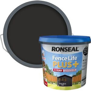 Ronseal Black Oak Fence Paint 5L - Fence Paint Ronseal Black Oak Fence Paint 5L - Fence Paint
