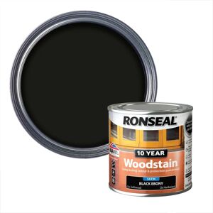 Ronseal Ebony 10 Year Woodstain - Exterior, Durable, 250ml Ronseal Ebony 10 Year Woodstain - Exterior, Durable, 250ml
