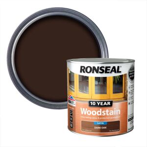 Ronseal Dark Oak 10 Year Woodstain 750ml - Exterior Wood Finish Ronseal Dark Oak 10 Year Woodstain 750ml - Exterior Wood Finish