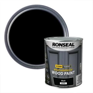 Ronseal 38772 10 Year Weatherproof Wood Paint Black Gloss - Wood Paint Ronseal 38772 10 Year Weatherproof Wood Paint Black Gloss - Wood Paint