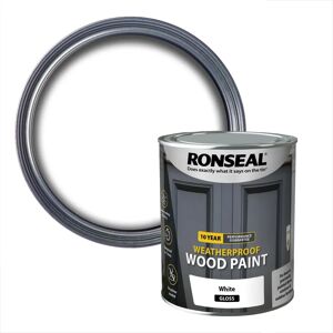 Ronseal 38773 White Weatherproof Wood Paint - Wood Paint Ronseal 38773 White Weatherproof Wood Paint - Wood Paint