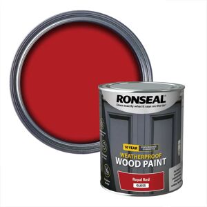 Ronseal 38776 10 Year Weatherproof Wood Paint Royal Red Gloss - Wood Paint Ronseal 38776 10 Year Weatherproof Wood Paint Royal Red Gloss - Wood Paint