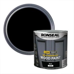 Ronseal 38781 Black Gloss Weatherproof Wood Paint - Paint Ronseal 38781 Black Gloss Weatherproof Wood Paint - Paint
